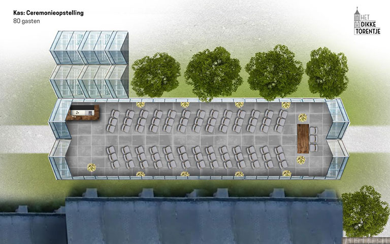 HDT-Kas-Ceremonieopstelling Het Dikke Torentje Ceremonieopstelling